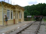 dworzec z czasów kolei warszawsko-wiedeńskiej w muzeum Ziemi Pilicy